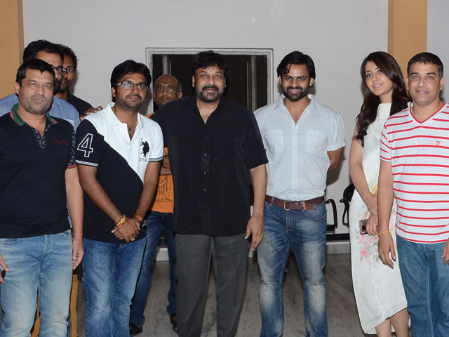 Chiranjeevi Watches Supreme Movie at Prasad Labs